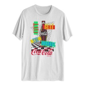 HYBRID APPAREL Mens The Feeling White Logo Graphic Classic Fit T-Shirt S